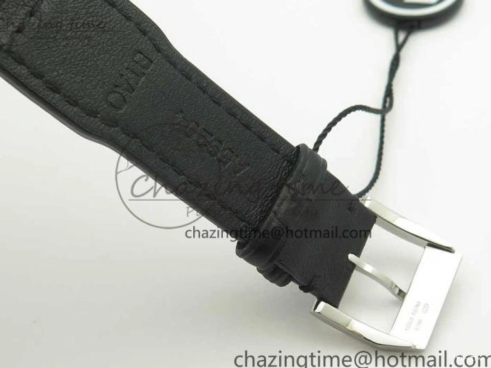 MIROTIME 0126 Pilot Chrono 377725 SS ZF 1:1 Best Edition White Dial on Black Leather Strap A Soft 7183